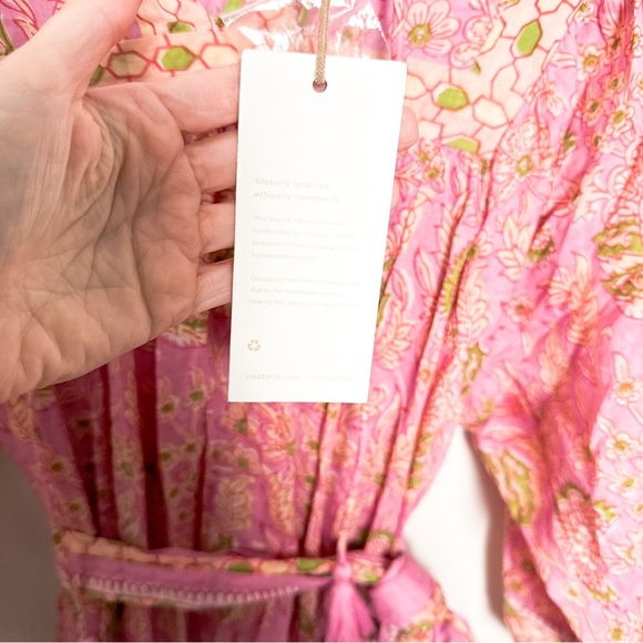 NWT Anthropologie Cleobella Magdalena India Cotton Paisley Floral Mini Dress S - Picture 8 of 11